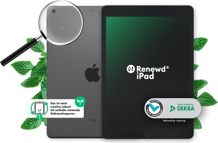 Produktbild Renewd iPad 7 (10.20", 32 GB, Space Gray, A / Wie neu)