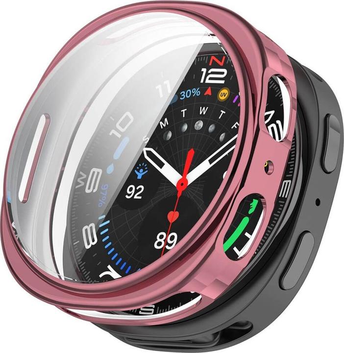 Cover-Discount Samsung Galaxy Watch 8 - Gummi Schutz Case Metall-Look