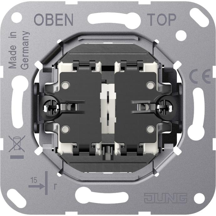 JUNG K505KOEU5 Serien m. 2 LED-Le Kipp-Kontrollschalter, Taster + Schalter