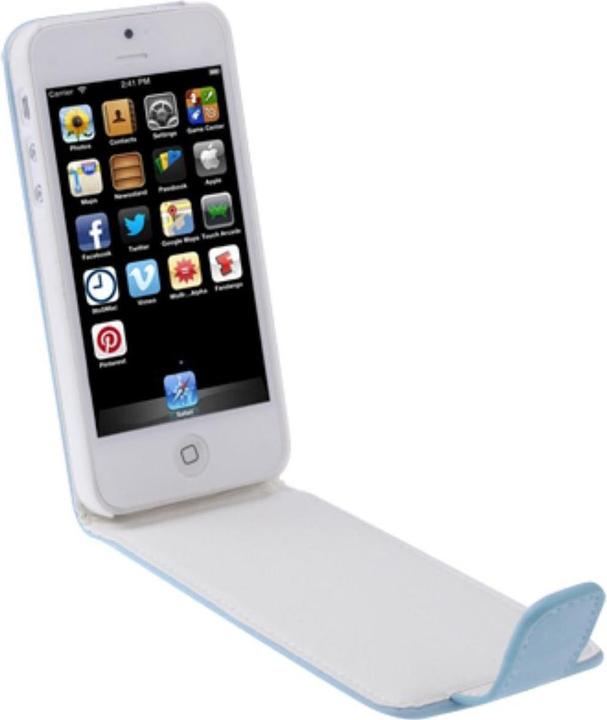 Actual product image König Design Mobile phone case flip thin for mobile iPhone 5 & 5s light blue (Apple iPhone 5)
