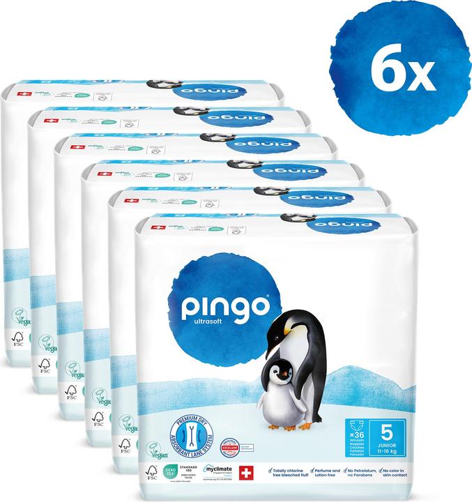Pingo Ökowindeln (Gr. 5, Monatsbox, 216 Stück)