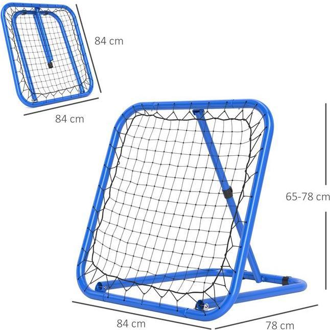Immagine prodotto Swisshandel24 Rebounder für Fussball, klappbar Fussball Rebounder 63 x 63 cm für Baseball, Blau