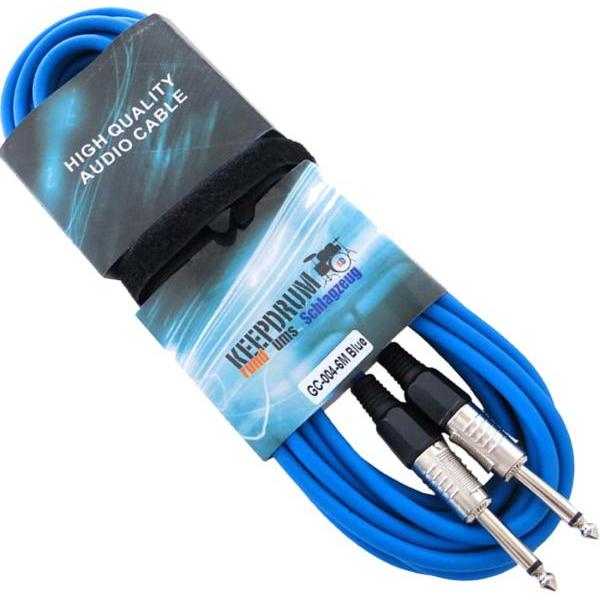Thumbnail - keepdrum GC-004 Blau 6m Gitarrenkabel Klinke 6,3mm (6 m), Audio Kabel
