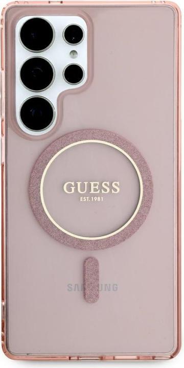 Actual product image Guess HC Magnetic IML Glitter Circle case for Samsung Galaxy S25 Ultra pink (Samsung Galaxy S25 Ultra)