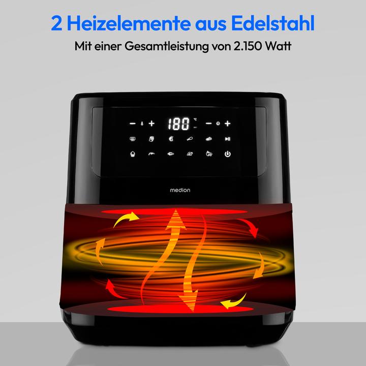 Produktbild Medion MD 11750 Life P10 XL Duo-Heissluftfritteuse