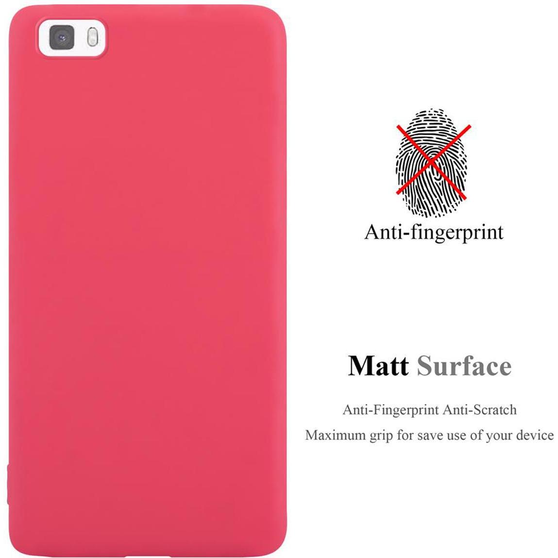 Thumbnail - Cadorabo TPU Candy Cover (Huawei P8 Lite), Smartphone Hülle, Rot