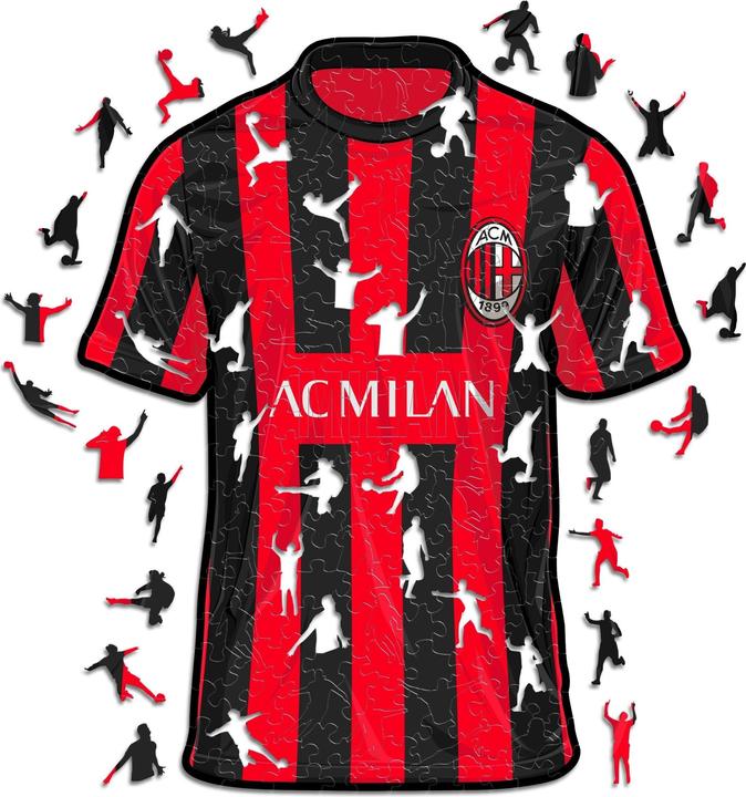 Actual product image Iconic AC Milan - Jersey - Wooden Puzzle Size M (270 pieces) (270 pieces)