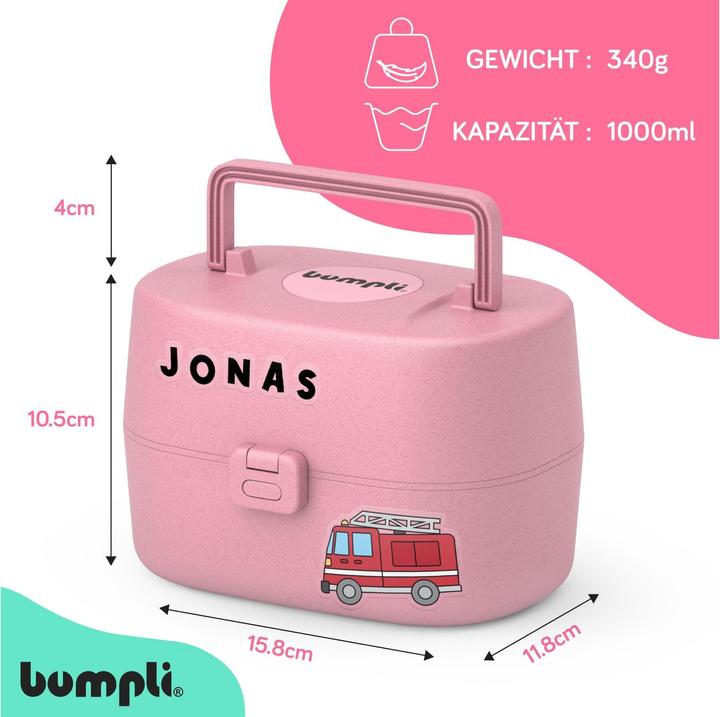 Produktbild Bumpli Lunchbox mit Sticker Set Rosa