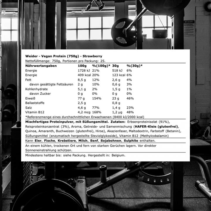 Actual product image Weider Vegan Protein (Strawberry, 1 x, 750 g)