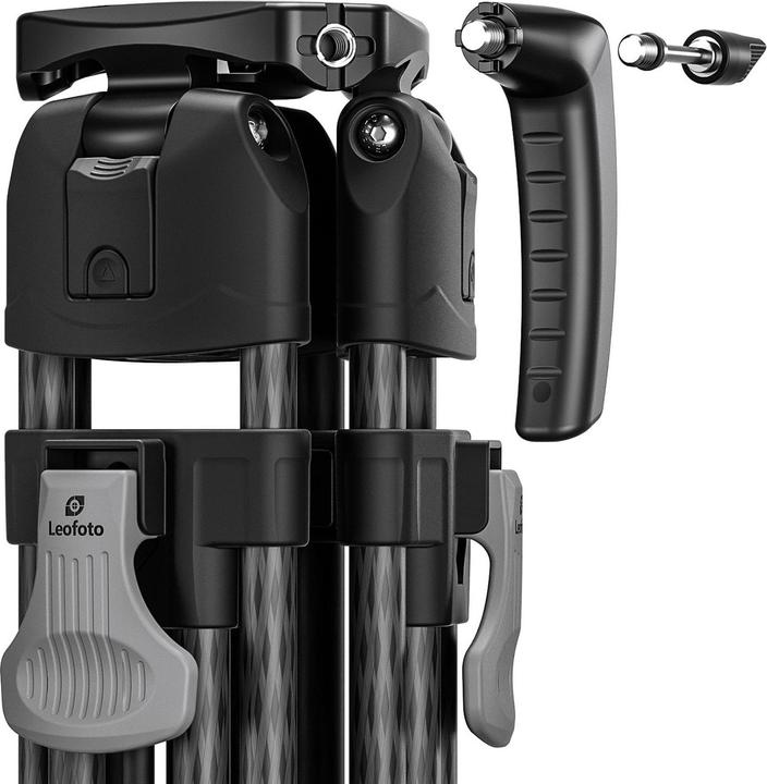 Actual product image Leofoto LVF-163C video tripod with FH-10 fluid head (Carbon)