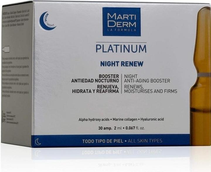 Actual product image Martiderm Platinum Night Renew Ampoules 30 x 2 ml (60 ml)