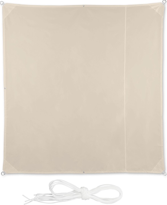 Actual product image Relaxdays Square Beige Awning (300 x 300 x 0.5 cm)