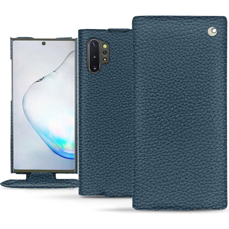 Noreve Lederschutzhülle vertikal (Samsung Galaxy Note 10+), Smartphone Hülle, Blau