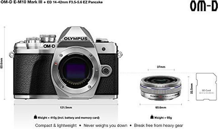 Productafbeelding Olympus OM-D E-M10 III Kit (14 - 42 mm, 16.10 Mpx, Micro Vier Derde)