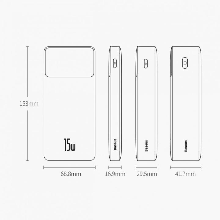 Actual product image Baseus Bipow (20000 mAh, 15 W, 20 Wh)