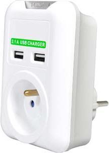 Actual product image Logo Wireless 1 socket, 2x USB