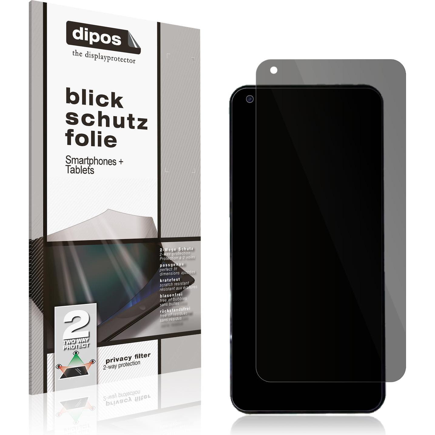 Dipos Blickschutzfolie 2-Way Anti-Shock (1 Stück, Nothing Phone (1)), Smartphone Schutzfolie, Transparent