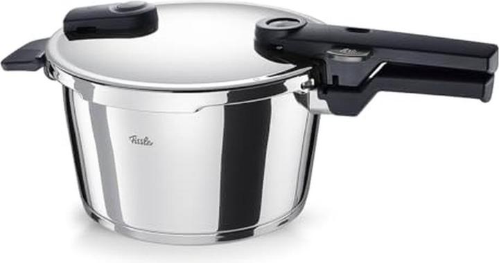 Produktbild Fissler Induktive Schnellkochtopf mit Dampfeinsatz, 2 Gargrade, Made in Germany (Dampfkochtopf, Edelstahl)