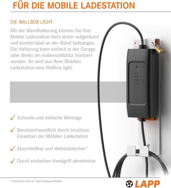 Image du produit Lapp Mobility Support mural pour les stations de charge mobiles Basic et Universal