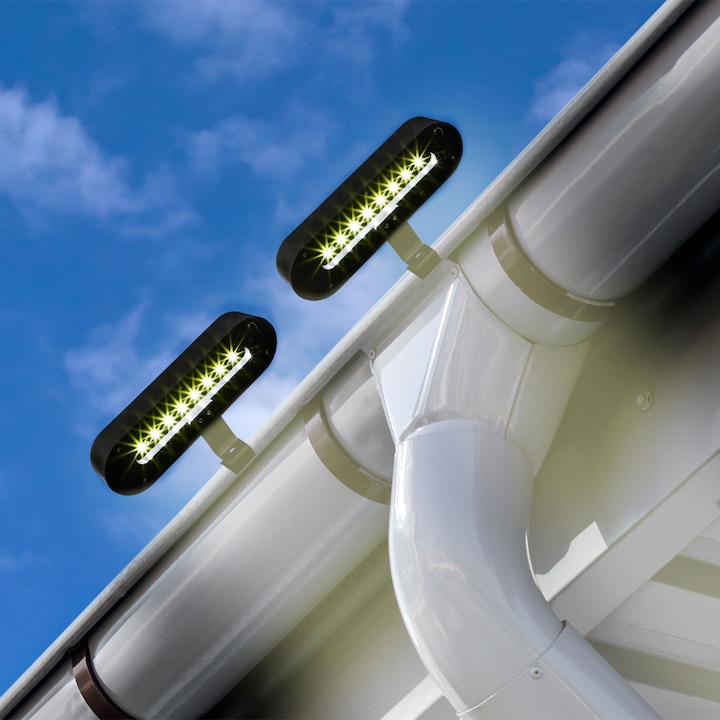 Produktbild HI 4er Set Solar-Dachrinnenbeleuchtung, schwarz (IP44)