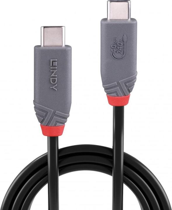 Image du produit Lindy 36957 Câble USB 1,5 m USB4 Gen 3x2 USB C noir (1.50 m, USB 4.0, 240 W)