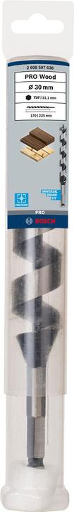 Produktbild Bosch Professional Zubehör PRO Wood Holzschlangenbohrer, 30 x 170 x 235 mm (11.1 mm)
