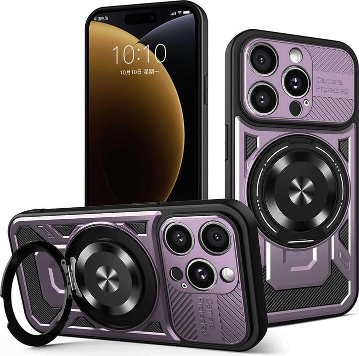 Techsuit - RuggedCam - iPhone 15 Pro Max - Purple (Apple iPhone 15 Pro Max)