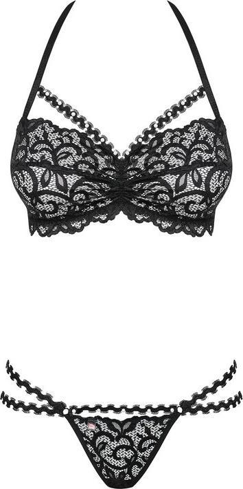 Actual product image Obsessive Joylace Lace Bra Set - Black (L, XL)