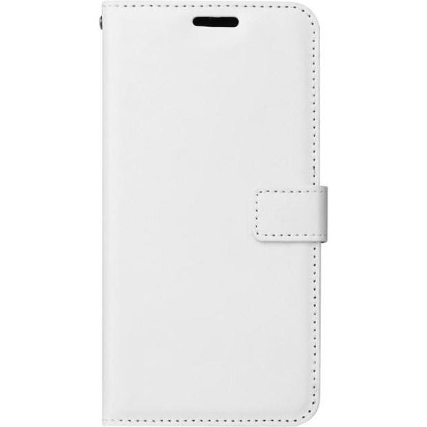 MU Classic Crazy Horse II Leder Bookcover Series (Motorola Moto G6 Play), Smartphone Hülle, Weiss