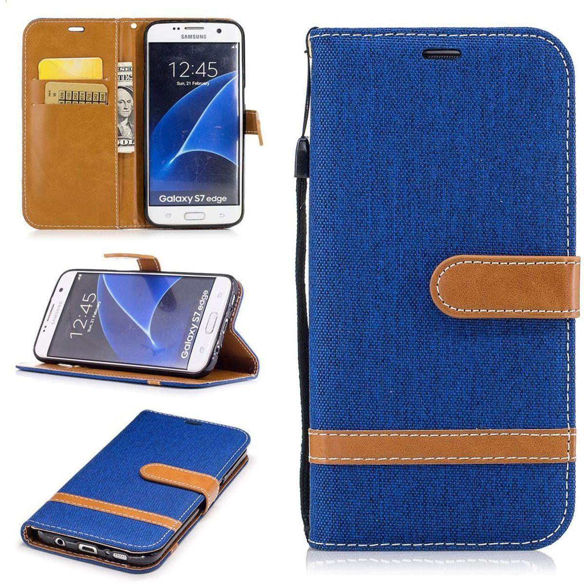 Thumbnail - König Design Hülle Handy Schutz für Samsung Galaxy S7 Edge Case Cover Tasche Wallet Etui Neu (Samsung Galaxy S7 Edge), S...