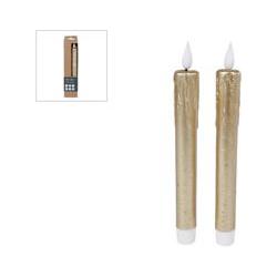 Candela a LED, Candela a LED con telecomando Oro Set di 2 (2 x)
