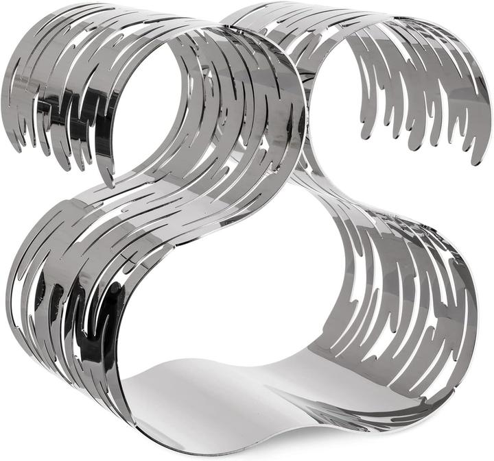 Actual product image Alessi Barkcellar Bottle Rack Silver Coloured (19 x 15 cm, 5 bottles)
