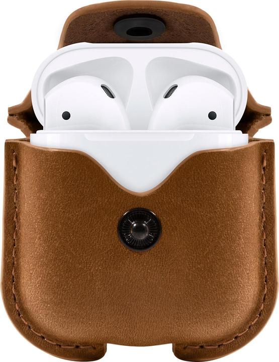 Actual product image TwelveSouth AirSnap Leather Case for AirPods Cognac (Headphone bag)