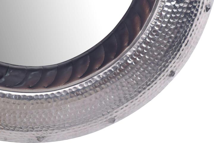 Actual product image FineBuy Wall mirror hallway mirror round metal 74 cm mirror hallway hammered finish (Ø 74 cm)