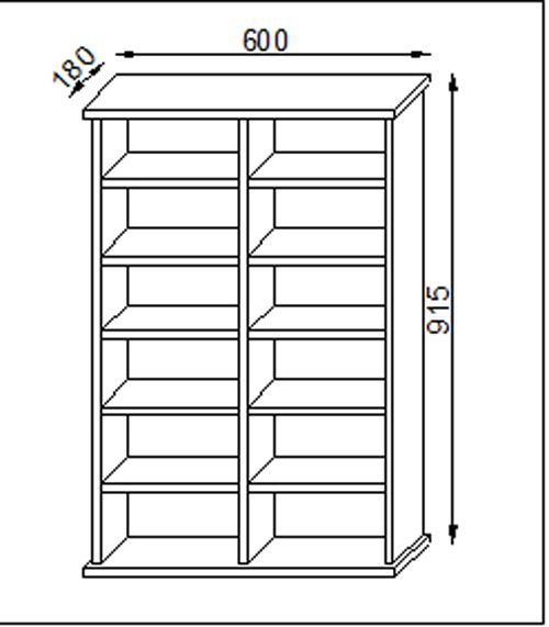 Image du produit VCM Bois CD DVD Stand Étagère Ronul (60 x 18 x 92 cm)