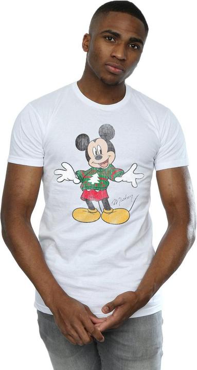 Actual product image Disney Mens Mickey Mouse Christmas Jumper T-Shirt (3XL)