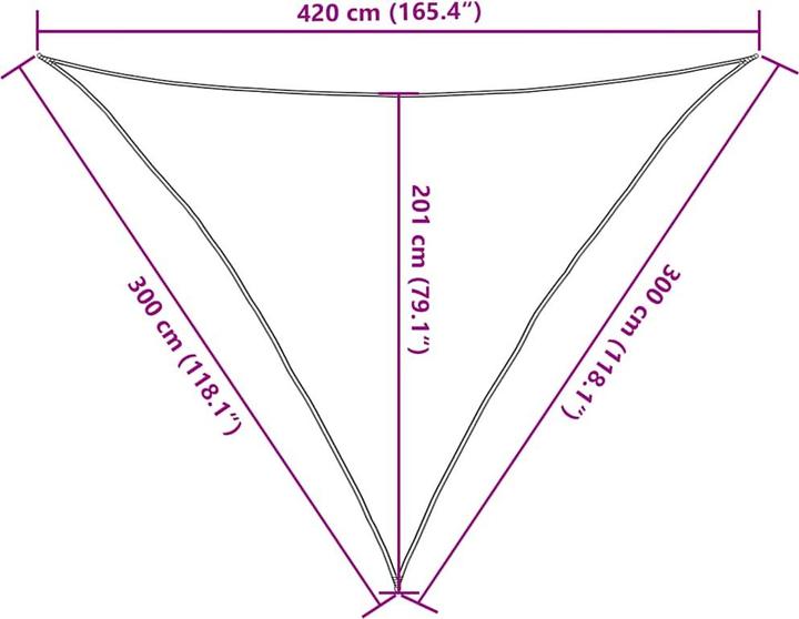 Image du produit vidaXL Voile d'ombrage (3 x 3 x 4,2 m)