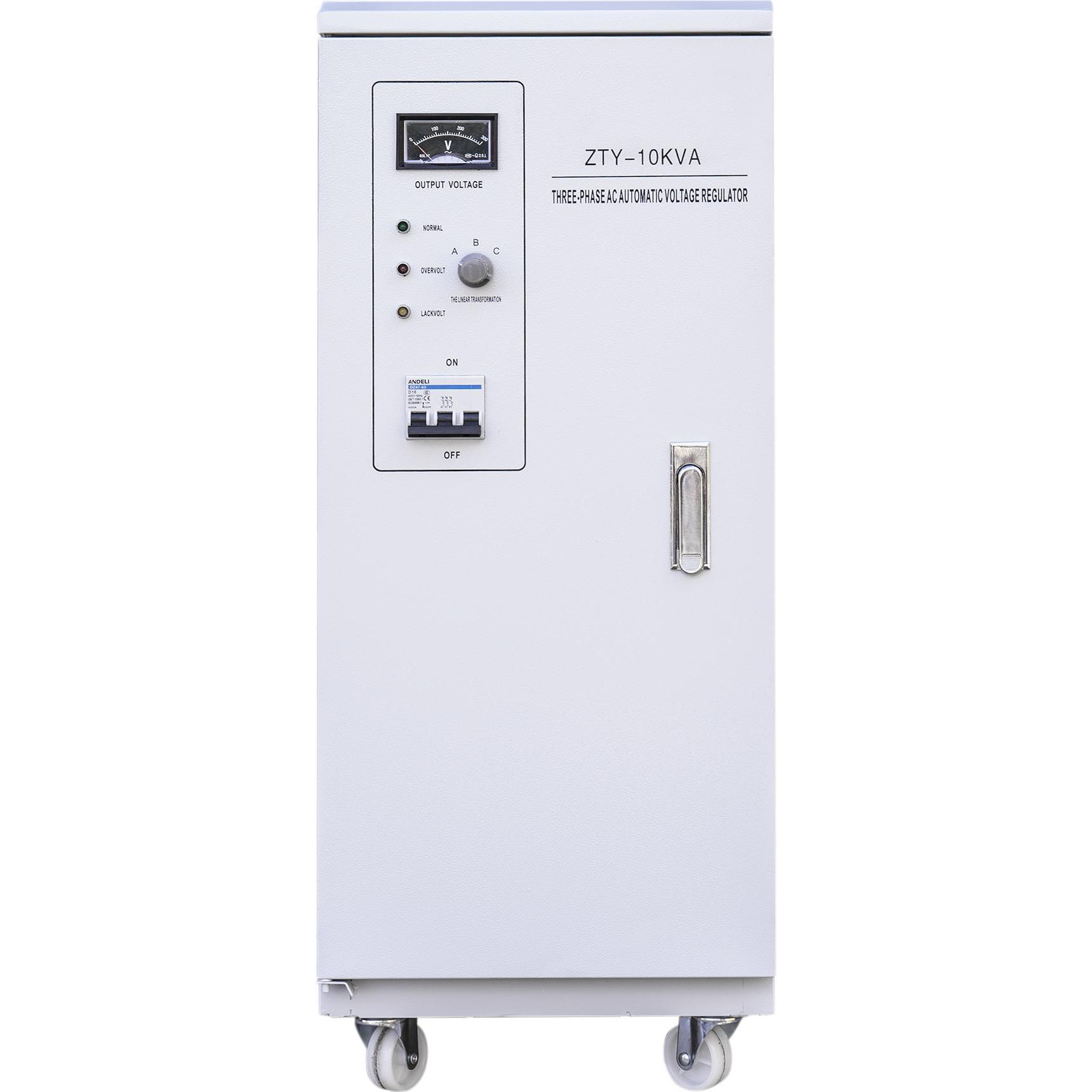 PNI Dreiphasiger Spannungsstabilisator SVT-10K mit Servomotor, 10000 VA, 8000 W, Ausgang 380 V (10000 VA, 8000 W, Online...