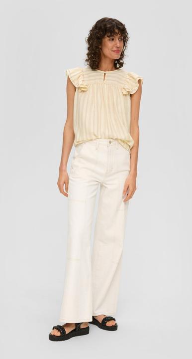 Immagine prodotto s.Oliver Bluse Gemusterte Bluse im Relaxed Fit mit Rüschen-Details (46)