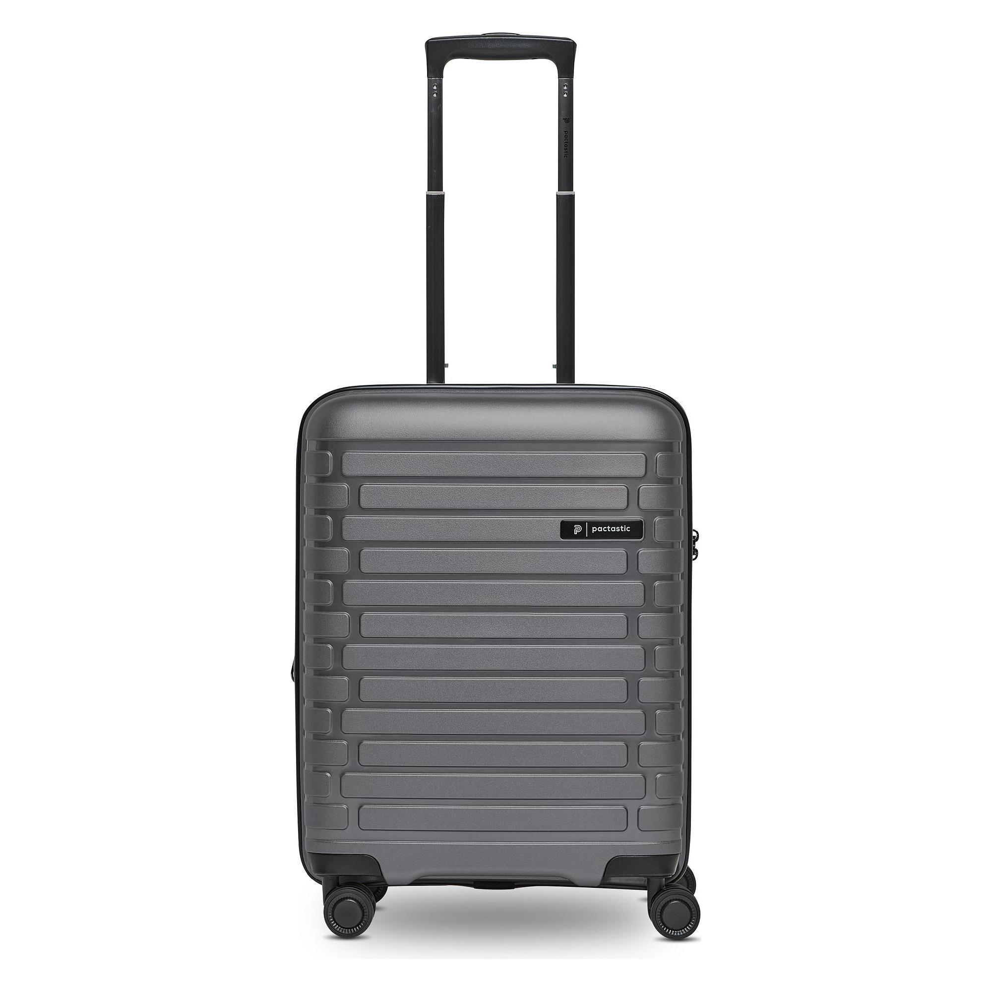 Pactastic, Koffer, Collection 04 The Cabin + 4 Rollen Kabinentrolley S 55 Cm Mit Dehnfalte, Grau, (41 l)