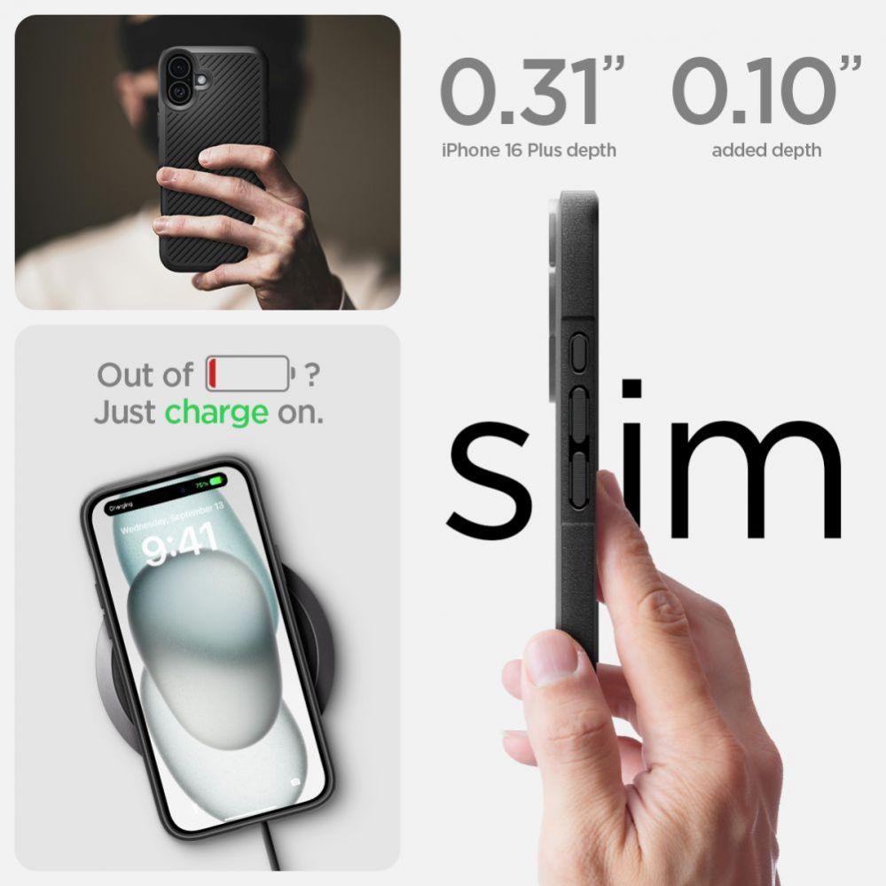 Thumbnail - Spigen Core Armor iPhone 16 czarny/matte black ACS08220 (Apple iPhone 16), Smartphone Hülle, Schwarz