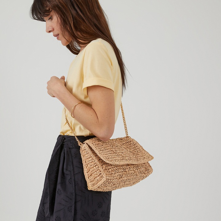 Produktbild La Redoute Collections Geflochtene Tasche mit Schulterkette