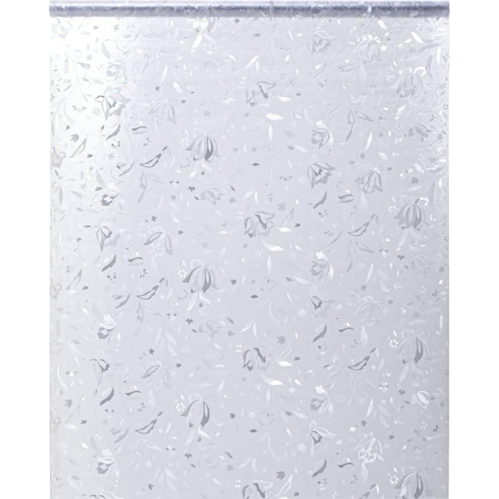 VidaXL, Fensterfolie, Fensterfolien 2 Stk. Matt Blumen-Muster PVC (90 x 500 cm)