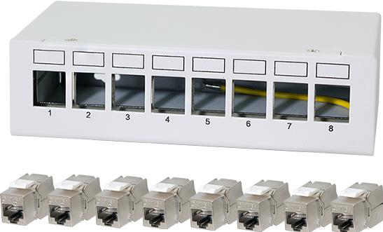 Image du produit LogiLink Patch Panel 8 Port mit 8 Cat.6A Keystone Modulen