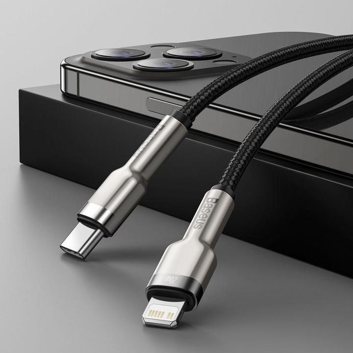 Produktbild Baseus USB-C cable for Lightning Cafule, PD, 20W, 2m (black) (2 m)