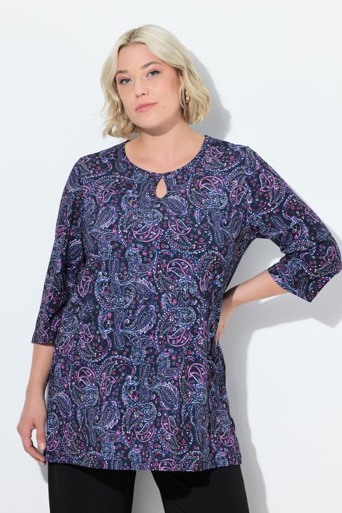 Actual product image Ulla Popken Matte Jersey Paisley Empire A-Line Tunic (46, 48)