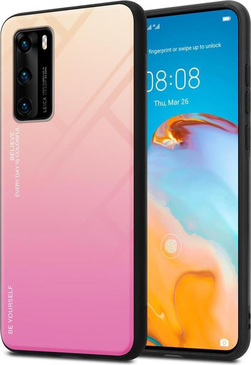 Produktbild Cadorabo TPU 2 Farben Glas Cover (Huawei P40)