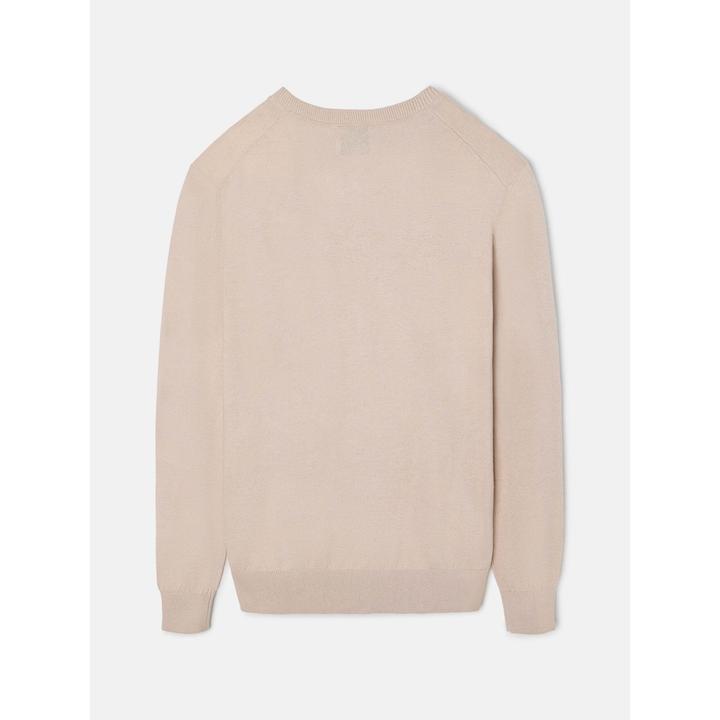Image du produit Silbon Pull col v classique brodée de raquette de tennis sur le torse (S)
