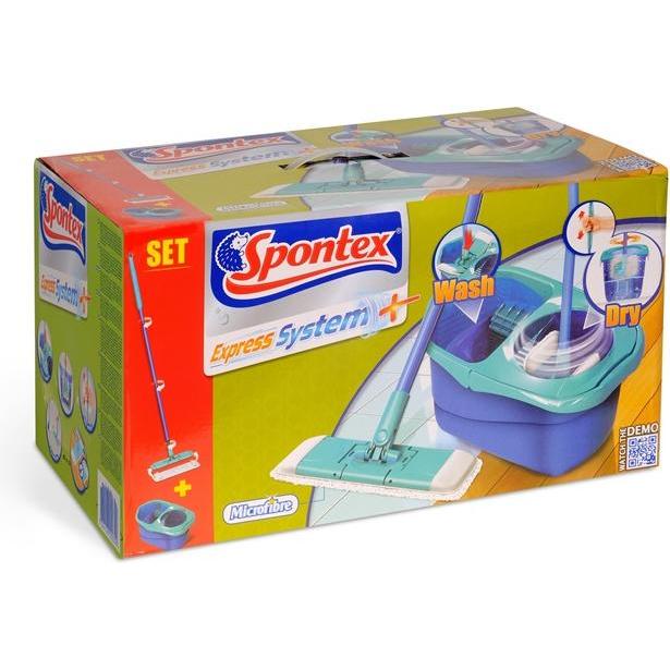 Spontex Set Per La Pulizia Dei Pavimenti Express System+, Utensili pulizia, Blu