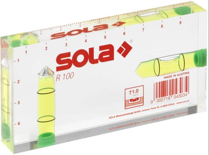 Actual product image Sola Plexiglass spirit level (10 cm)